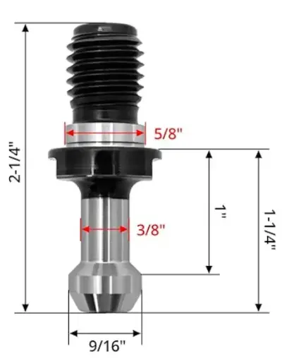 Tornillo de retención 45° CAT40 - Haas